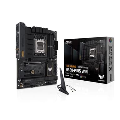 ASUS TUF Gaming B650-PLUS WiFi AMD B650 AM5 Ryzen™ Desktop 9000 8000 and 7000 ATX Motherboard, 14 Power Stages, PCIe® 5.0 M.2, DDR5 Memory, WiFi 6 and 2.5 Gb Ethernet, USB4® Support Aura Sync