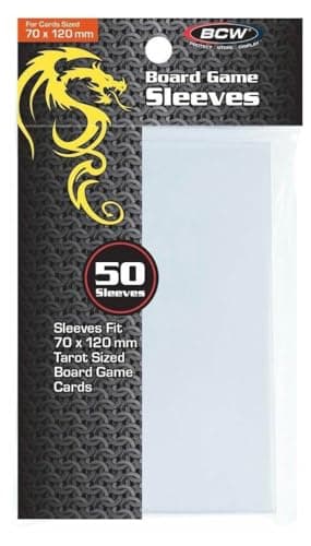 BCW Board Game Card Sleeves | Standard Tarot Card Sleeves | 70MM x 120MM | Durable 4 Mil Polypropylene | Acid-Free Archival Quality