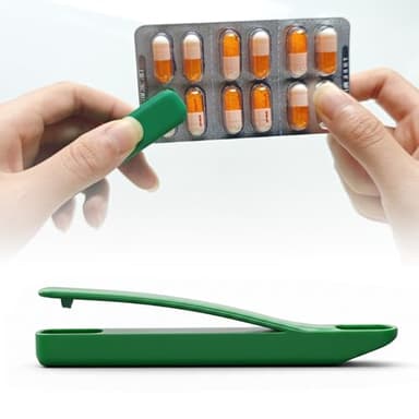 Portable Pill Taker Pill Popper Pill Puncher Assistive Device with Dispenser, Blister Pack Opener for Multiple Pills, Pills Extractor Tool for Elderly, Disabled