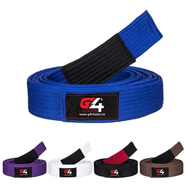 G4 Jiu Jitsu BJJ Belts Brazilian Adult A1 A2 A3 A4 Black Brown Purple Blue White (Blue, A3)