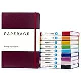 PAPERAGE Lined Journal Notebooks, 10 Pack, (Bright Rainbow), 160 Pages, Medium 5.6 inches x 8 inches - 100 gsm Thick Paper, Hardcover