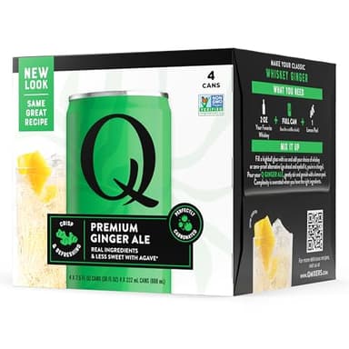 Q Mixers Ginger Ale, 7.5 Fluid Ounces, 4 Pack