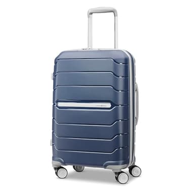 Samsonite Freeform Hardside Carry-On Luggage with Spinner Wheels - Hardshell Suitcase - TSA, Airline-Approved - Expandable Hard Shell, Smooth Rolling Wheels for Lightweight Travel - Navy
