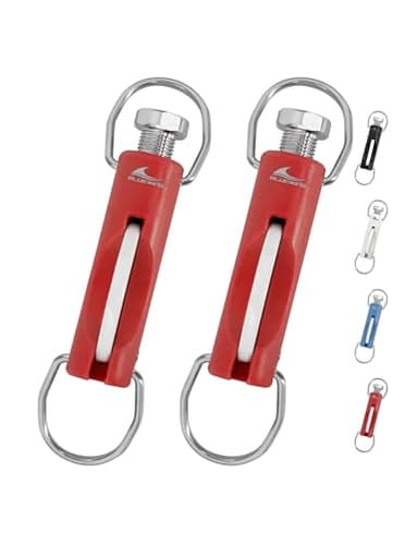 BLUEWING 2pcs Upgraded Zirconia Outrigger Release Clips UV Resistance Trolling Fishing with 1-60 lbs Adjustable Tension, Red