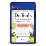 Dr Teal's Pure Epsom Magnesium Salt Soak, Stress Relief with Essential Oils, 3lbs