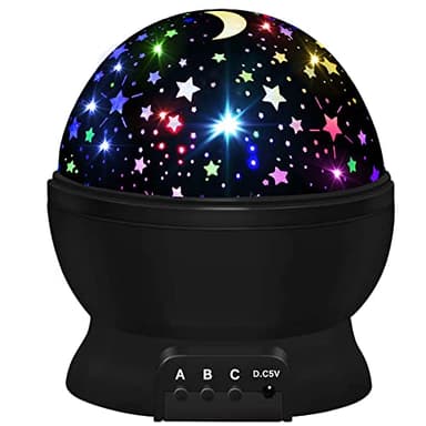 Night Light for Kids,Boys Toys for 3 4 5 6 7 8 Year Old Boys,Star Projector 360 Degree Rotation - 4 LED Bulbs 16 Light Color Changing with USB Cable,Lamp Ceiling Lights for Kids Bedroom