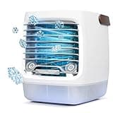 ChillWell 2.0 Evaporative Air Cooler for Room - 4-Speed Mini Portable Swamp Coolers with Humidifier | Indoor Personal Cooling Unit In Bedroom, Home Office, and Camping | USB- Rechargeable, Easy Setup