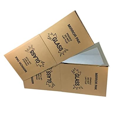 UBOXES 3 Picture & Mirror Moving Boxes for Large Pictures up to 40x60" (Includes 12 pieces, to fit 3 sets of Mirror) , Kraft
