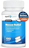 NUVICARE Expectorant Mucus Relief 400mg - Guaifenesin 400mg Tablets - Fast Chest Congestion Relief for Adults - Compare to Mucinex Tablets - Generic Mucus Clear for Phlegm and Congestion (100 Count)