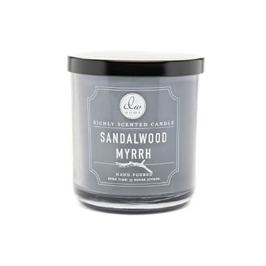 DW Home Decoware Richly Scented Candle Medium Single wick 9.69 oz ---- Sandalwood Myrrh