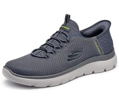 Skechers Men's Summits High Range Hands Free Slip-in Sneaker, Charcoal, 10.5 Wide