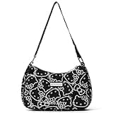 Cute Shoulder Bags for Women, Mini PU Hobo Crossbody Bag, Small Casual Shoulder Bag, Gift for Girls (Black)