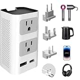 Mapambo 2000W 220V to 110V Voltage Converter US to Europe for Hair Dryer with 1 USB A 1 USB C Port，Power Converter Adapter Combo for 200+Countries (Universal Converter)
