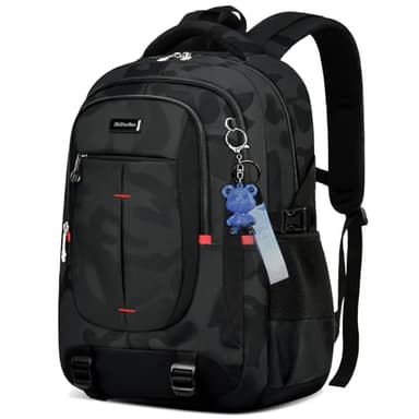 ZHIDOBO schoolbags for Middle school and high school student，high-capacity camo bookbags for Teens boys，Water Resistant Anti Theft Travel backpack with Computer compartment Fits 15.6 Inch Laptop