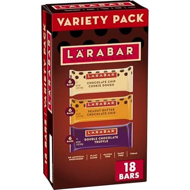 Larabar Chocolate Variety Pack, Fruit and Nut Bars, Gluten Free and Vegan, 28.8 oz, 18 Ct