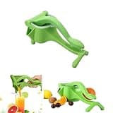 Hirusaket Manual Juicer - ABS Material, V-Shaped Filter, Easy to Disassemble & Clean, Multi-Fruit Juicer for Orange, Grape, Watermelon, Lemon, Lime, Garlic & More Squeezer. (1PCS green)