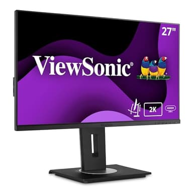 ViewSonic VG2756A-2K 27 Inch IPS 1440p Docking Monitor with 100W USB C, Ethernet RJ45, HDMI, Display Port and 40 Degree Tilt Ergonomics Daisy Chain for Home and Office,Black