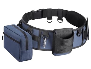 PELLOR Fishing Belt Rod Holder Adjustable Fishing Fighting Waist Belt with Detachable Tackle Bag, Multi-Hook Design, Professional Fishermen Tackle, Ideal Father's Day Gift