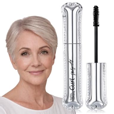 Jutqut Mascara for Older Women 60 Plus, Volumizing & Lengthening Tubing Mascara for Mature Lashes, Smudge-Proof, Long-Wear, Hypoallergenic Black Mascara, Easy to Remove
