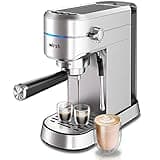 wirsh Espresso Machine,20 Bar Espresso Maker with Commercial Steamer for Latte and Cappuccino, Expresso Coffee Machine with 42 oz Removable Water Tank,Stainless Steel (Home Barista)