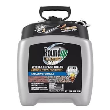 Roundup Dual Action 365 Weed & Grass Killer Plus 12 Month Preventer with Pump 'N Go 2 Sprayer, 1.33 gal.