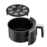 Air Fryer Replacement Basket and Tray for Ninja AF101, Air Fryer Accessories for Ninja AF101, Non-Stick 4 Qt Basket with Cover and Grill Pan, Dishwasher-Safe Replacement Parts