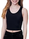Underworks Women Firm Hold Racerback Chest Binding Minimizer Top Black 2X