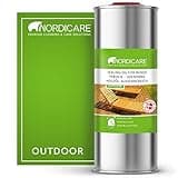 Nordicare Sealing Wood Oil for Outdoor Garden Furniture - Teak Oil for Wood Outdoor Furniture - Suitable for All Outdoor Types of Wood, for Wood Exterior Protection - Easy to Apply 34 Oz
