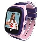 4G Kids Smart Watches Girls with GPS Tracker & Video Calling Kids Cell Phone Watch for Girls Age 5-12, One-Key SOS Call Voice Chat Camera Alarm Clock Touch Screen Smart GPS Tracker for Kids Gift(Pink)