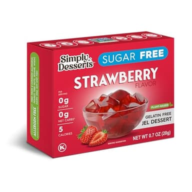 Simply Delish, Jel Dessert Strawberry, 0.7 Ounce