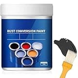 QVG Weatherproof Rust Converter Paint for Metal, Rust Converter, Rust Converter for Metal, Water-Based Metallic Paint (Black)