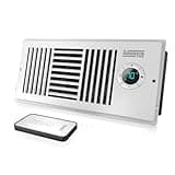 Airbrick Smart 4" x 10" AC Vent Register Booster Fan with Remote Control and Thermostat. Enhances HVAC Airflow for Heating, Cooling in Bedroom and Other Rooms, for Wall and Floor Register, White
