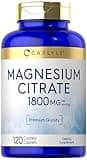 Carlyle Magnesium Citrate | 1,800mg | 120 Coated Caplets | Vegetarian, Non-GMO, and Gluten Free Supplement