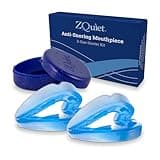 ZQuiet, Anti-Snoring Mouthpiece, Starter Pack with 2 Sizes, Living Hinge & Open Front Design for Comfort & Easy Breathing, Blue