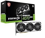 MSI Gaming RTX 4070 Super 12G Ventus 3X OC Graphics Card (NVIDIA RTX 4070 Super, 192-Bit, Extreme Clock: 2520 MHz, 12GB GDRR6X 21 Gbps, HDMI/DP, Ada Lovelace Architecture)