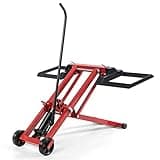IRONMAX Lawn Mower Lift Jack, Adjustable Heavy Duty Riding Mower Lift Zero Turn w/Non-Slip Wheels, Hydraulic Cylinder Lift Jack for Maintenance and Repair, 500 LBS Lifting Capacity