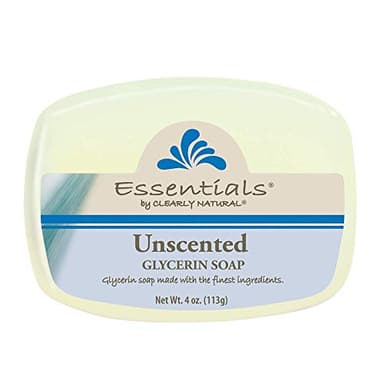 Clearly Natural Essentials Glycerin Bar Soap, Unscented, 4 Ounce, Pack of 12 (Packaging May Vary)
