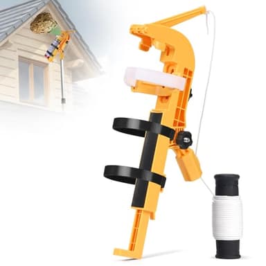 Upgraded Spray Can Extension Pole Adaptor, Adjustable Angle Sprayer Bracket for Wasp/Hornet Spray, Paint, Window and Cleaner, Aerosol Can Adapter Suitable for Large Size Aerosol Cans（Yellow）