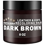 STARTSO WORLD Leather Recoloring Balm, Dark Brown Leather Repair Kit for Furniture, Leather Dye, Leather Color Restorer for Couches, Leather Couch Paint | Repair, Restore Faded & Scratched Leather