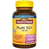 Nature Made Multivitamin For Her 50+ with No Iron, Womens Multivitamin for Daily Nutritional Support, Multivitamin for Women, 90 Tablets, 90 Day Supply
