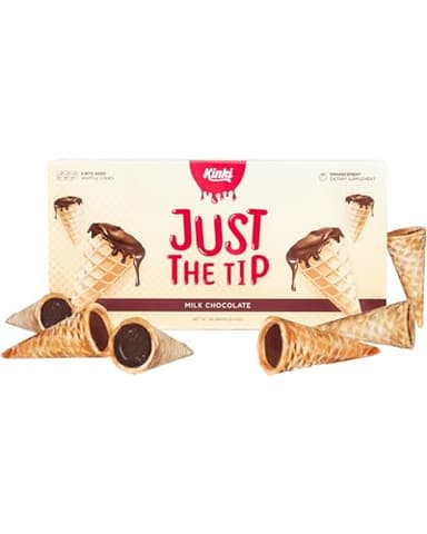 Kinki Just the Tip USA-Made Waffle Cone Mood Chocolates for Couples - 6 Pack (3 Servings) of Plant-Based Couples Chocolate Tabs to Enhance Performance, Increase Energy, & Improve Romantic Engagements