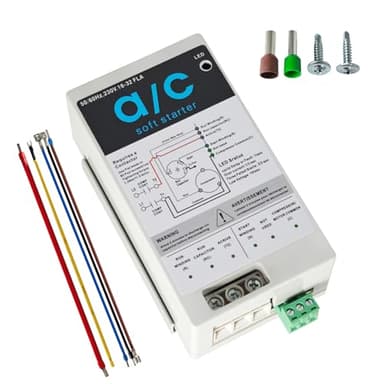 ZUCCIO 16-32A Air Conditioner Soft Start Module for 4-7 Ton AC Units, Reverse Motor Protection, 70% Less Startup Current, Quiet Start, for Home/RV/Generator & Easy DIY Install