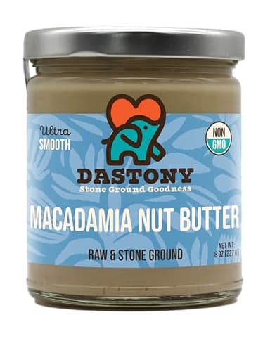 Dastony Raw Macadamia Butter, 8 oz | Only One Ingredient | Peanut-free, Paleo and Keto Friendly, Non GMO, Gluten-free - Pack of 1