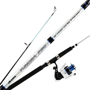 Okuma TXP-1002-80 Tundra Pro Spinning Combo, 80, 10' Length 2pc, 20-40 lb Line Rate, Medium/Heavy Power, Ambidextrous