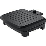GEORGE FOREMAN® Contact Submersible™ Grill, 5-Serving Grill - Adjustable Temperature Control, Black Plates, Wash the entire grill