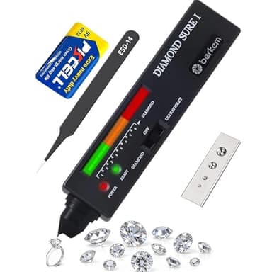 High Accuracy Professional Diamond Tester Pen with 365nm UV Light & Thermal Sensor – Fast 0.5s Detection,Diamond Tester, Professional Jewelers' Gemstone Detector (Diamond Tester Pen)