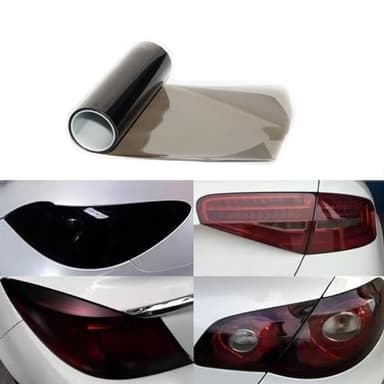 11.81 * 59.05 Inches Light Smoke Black Tint Film Vinyl Sticker for Car Headlights Or Taillights(Light Black)