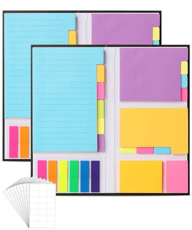 Mr. Pen- Sticky Note Set, 2 Sets, 820 pcs, Vibrant Colors, Sticky Notes Tabs, Divider Sticky Notes, Office Supplies, Stocky Notes for Bible Journaling