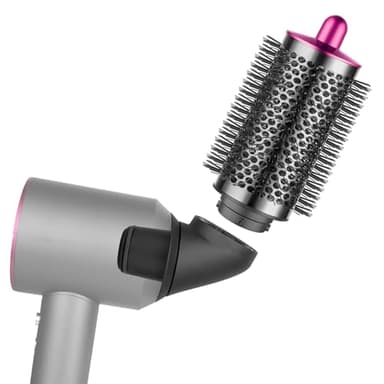 ZEPHBLOW Upgraded Connector Adapter with Large Round Volumizing Brush for Dyson Supersonic Hair Dryer, Round Brush and Adapter Attachment for Converting Hair Dryer for Airwrap, Rose