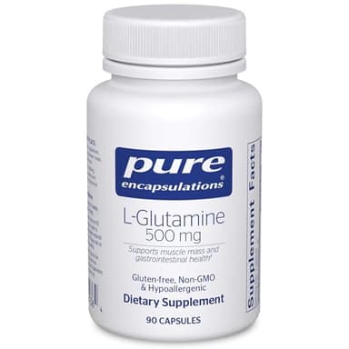 Pure Encapsulations L-Glutamine 500 mg - Supplement for Immune and Digestive Support, Gut Health and Lining, Metabolism, and Muscle Support* - with Free-Form L-Glutamine - 90 Capsules